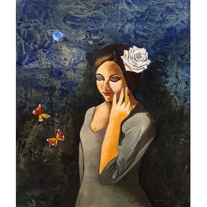 Kausar Bhatti, 24 x 30 Inch, Acrylic on Canvas, Figurative Painting, AC-KSR-009